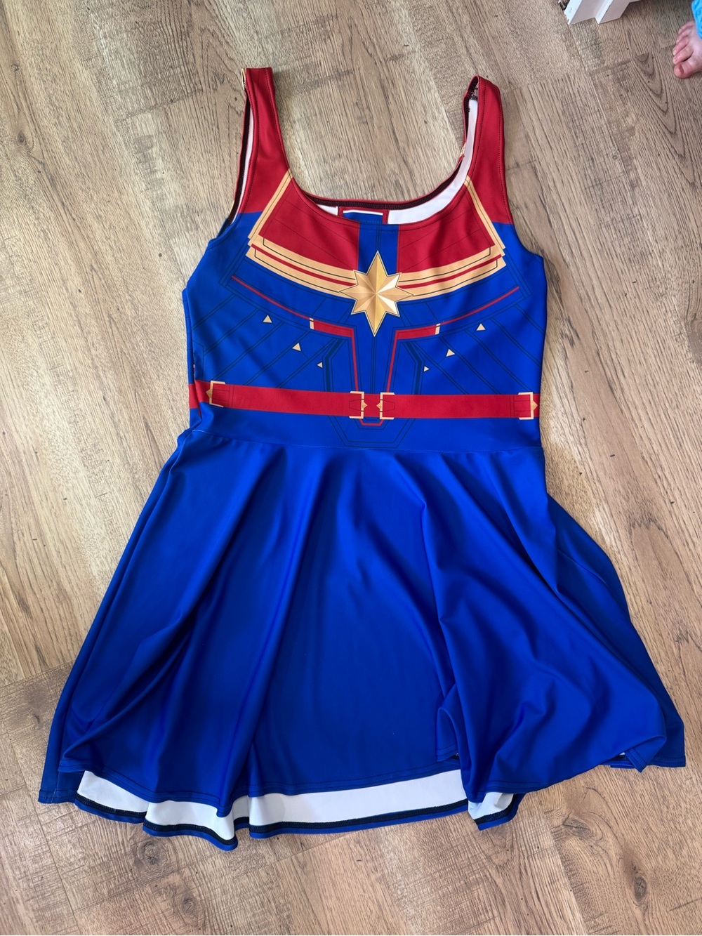 Kids Superhero Dress Costume in Blue and Red